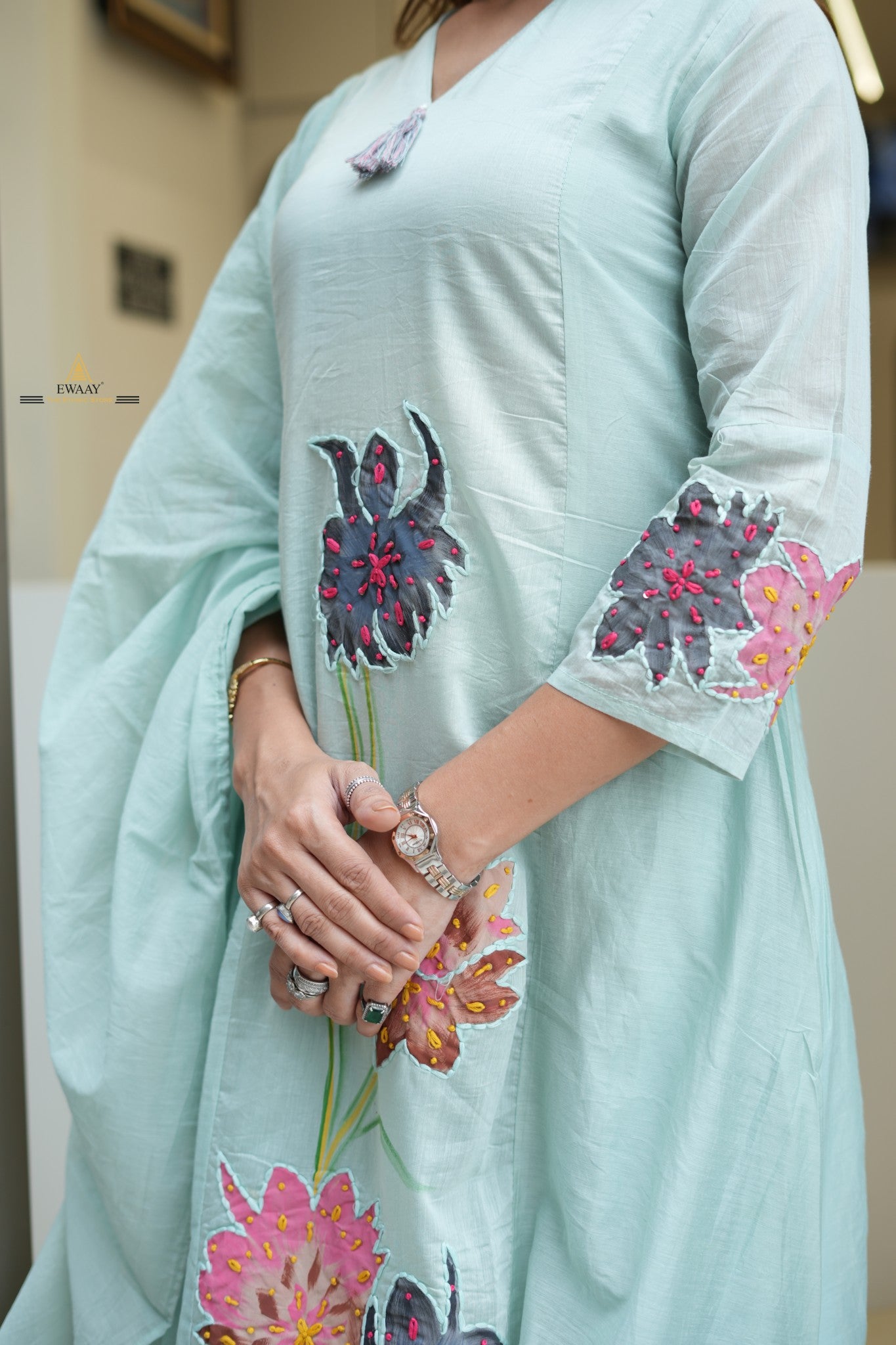 SKY BLUE BRUSH PRINT