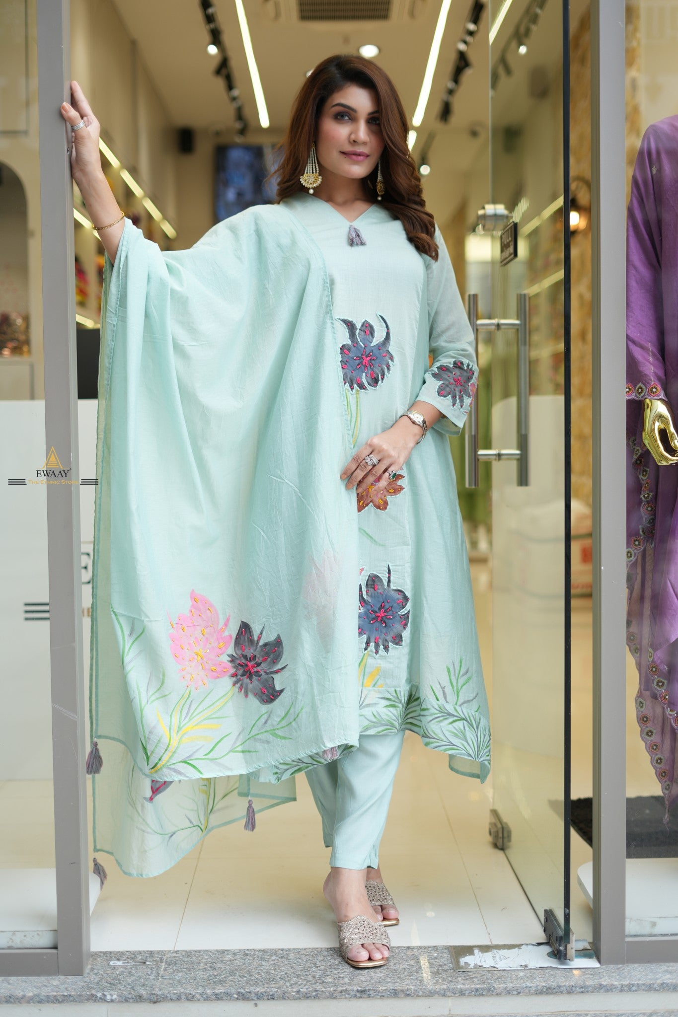 SKY BLUE BRUSH PRINT