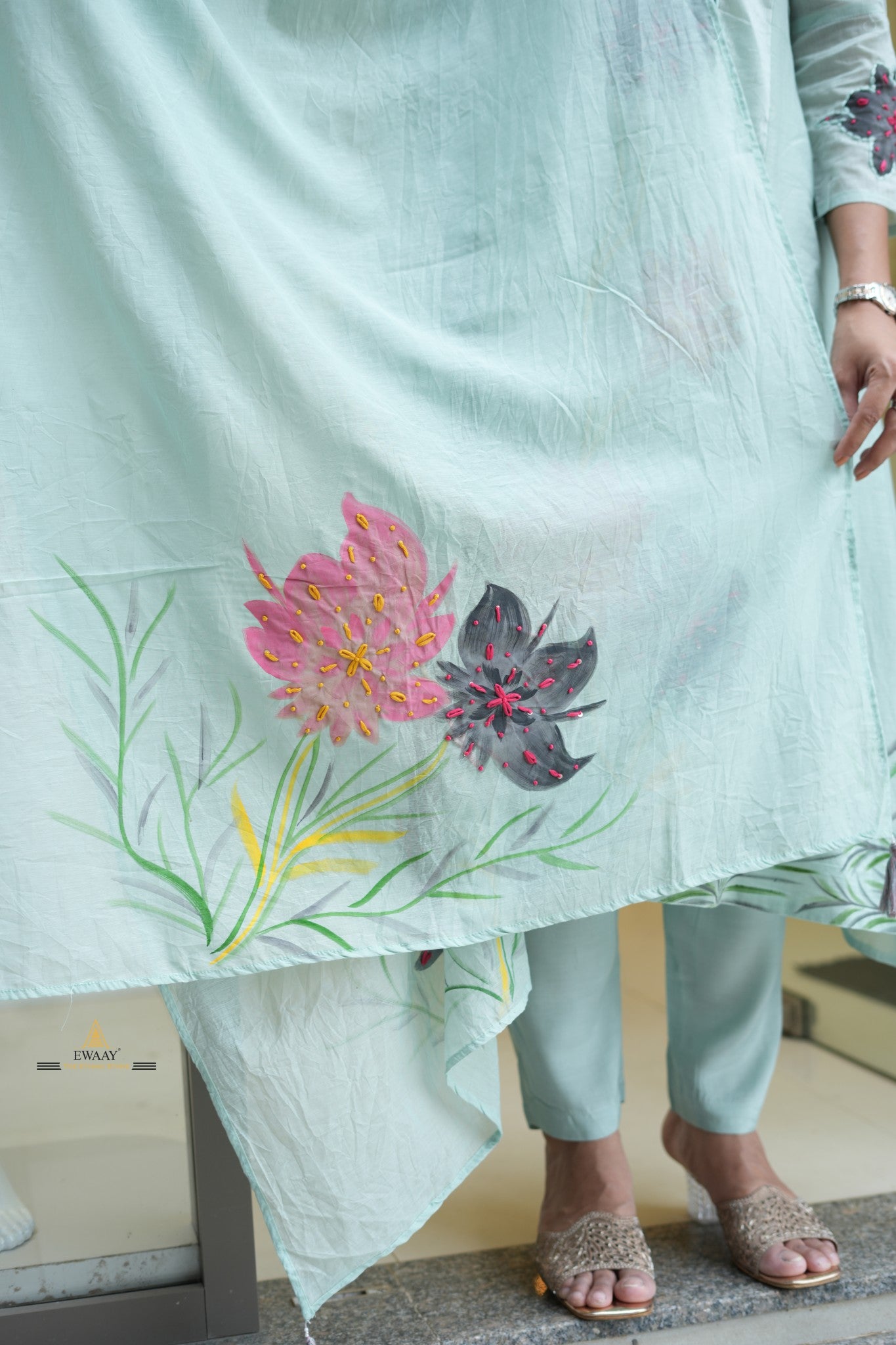 SKY BLUE BRUSH PRINT