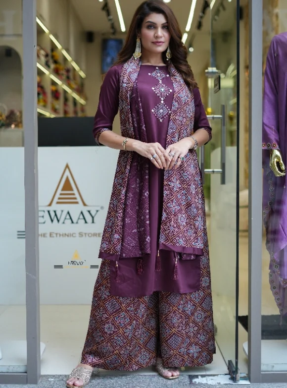 Burgundy Gaji Silk
